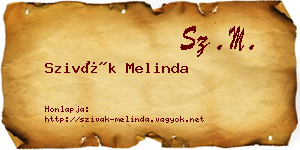 Szivák Melinda névjegykártya